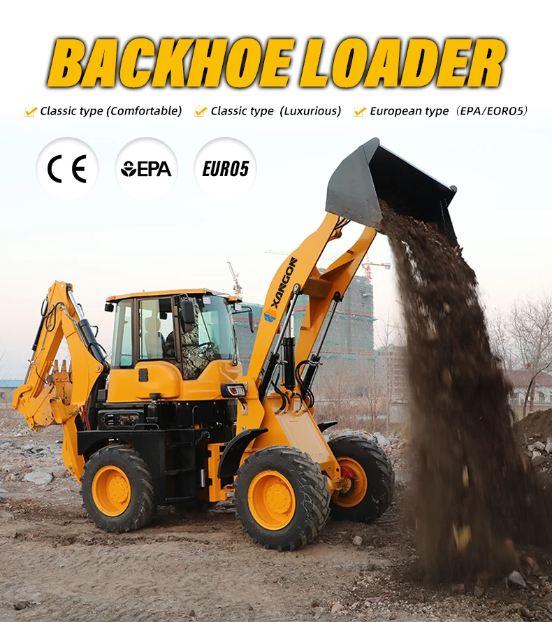 Wz Mini Backhoe Loader Hydraulic X Loader Backhoe Ton Backhoe