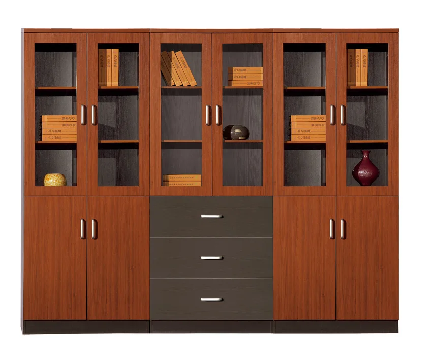 Red Cherry MDF File Cabinet Office Furniture Hotel Apartment Project Decoration