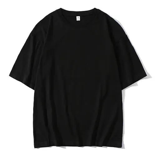 Casual fashion blank unisex 190g drop shoulder cotton T-shirt customization