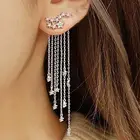 Star Earrings Earringsstarstar Diamond Star Tassel Chain Rear Hanging Elegant Banquet Women's Earrings