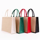 Custom Printed Eco Recycle Natural Foldable Reusable Juco Shopping Tote Bag