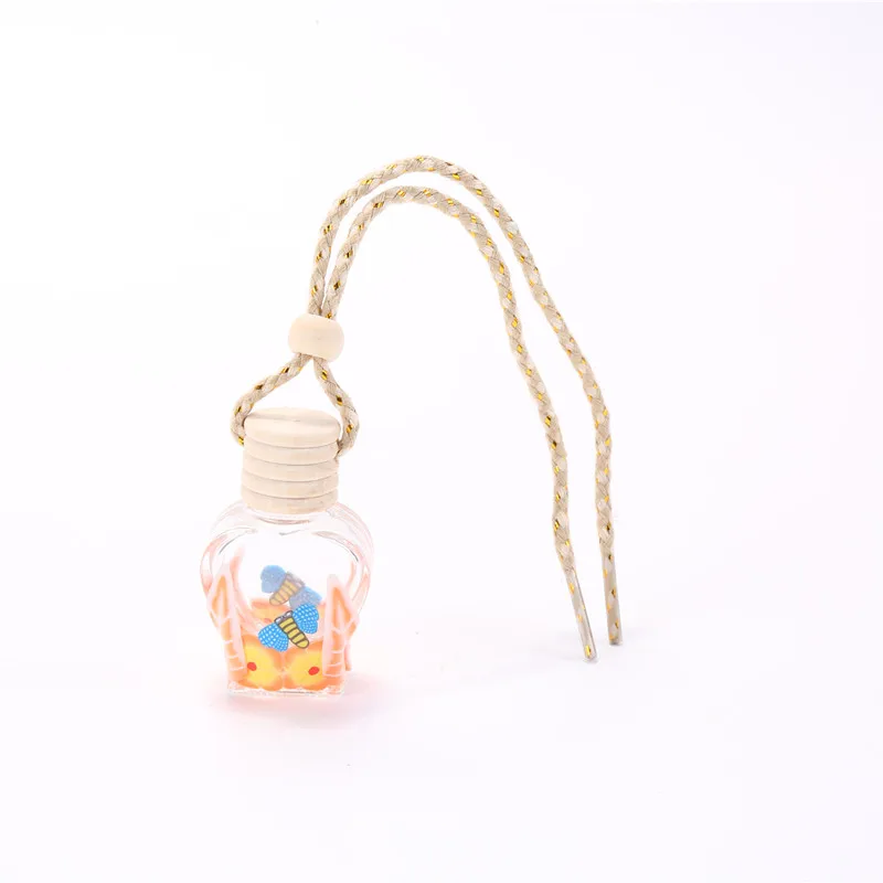 product private label empty square 8ml car perfume bottle clear glass hanging freshener mini diffuser bottles-11