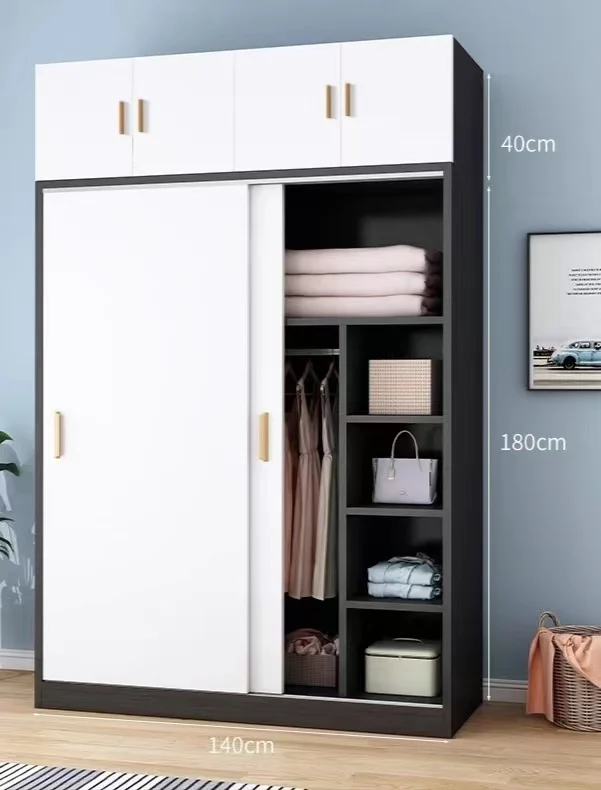 Bed Room Furniture Unique Modern Design Wood Wardrobe Cabinet Clothes Storage Organizer Large Wardrobe