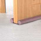 Door Draft Stopper Door Cuttable Brown Color Twin Door Draft Stopper Guard Blocker Door Seal