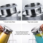 Jug 1800ml/60.87oz Glass Garafe Jug Water Pitcher With Lid For Homemade Beverage/Ice Tea/Milk/Hot Tea/Juice
