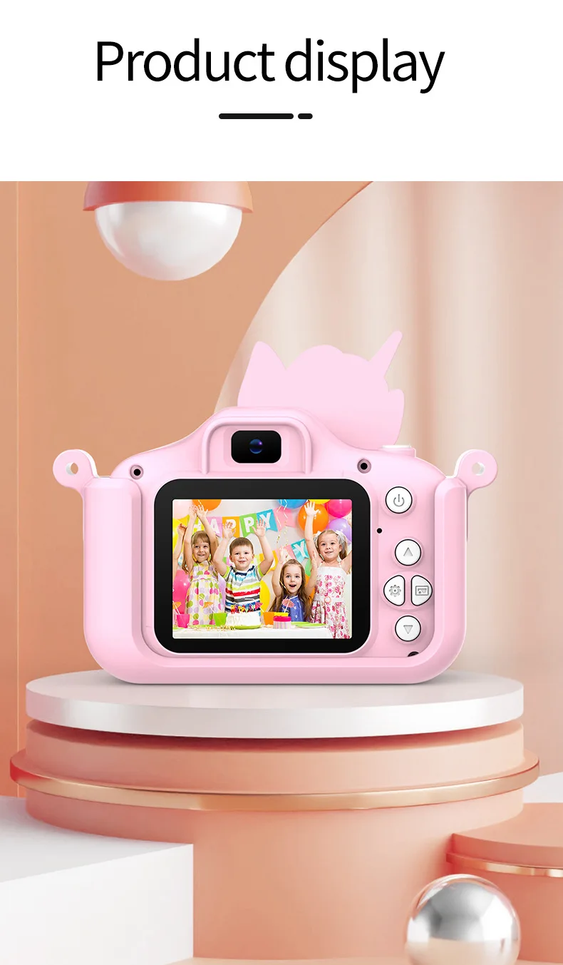 2024照片视频数码相机卡通1080P高清双相机