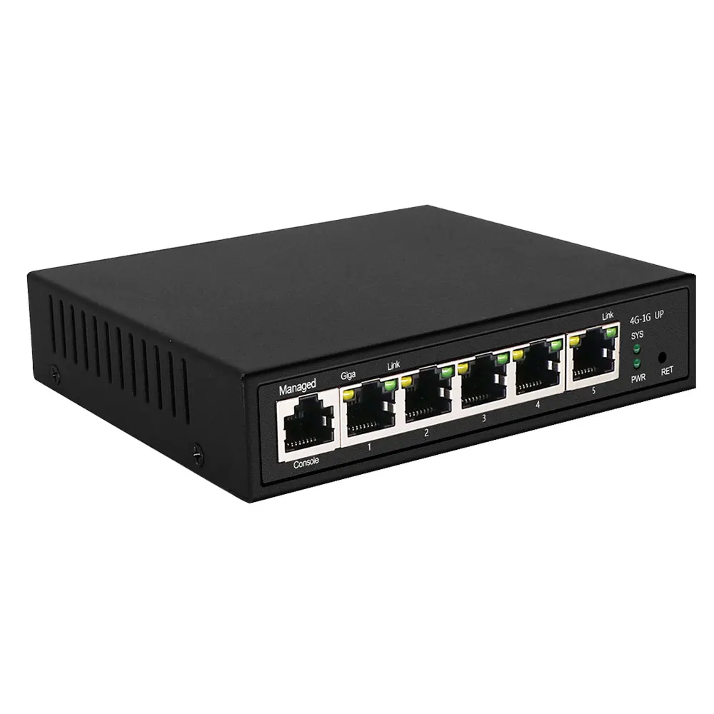 product web smart desktop vlan qos 5 port gigabit layer 2 managed switch for office soho hotel-3