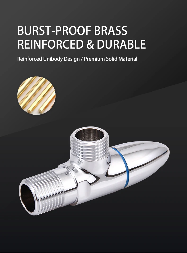 Red and Blue Brass Leak-proof Explosion-proof Large Flow Angle Valve Hot and Cold Universal Toilet Water Heater Angle Valve details