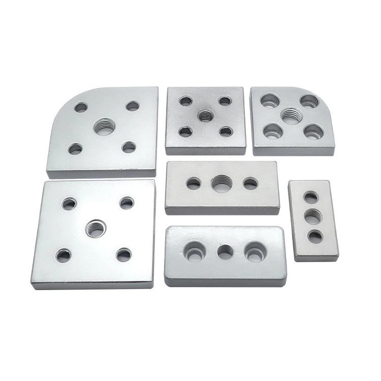 4080 End Face Connection Plate 3060 Aluminum Profile Support Connection Piece 4080 Bottom Plate Equipment Rack Connection Plate factory