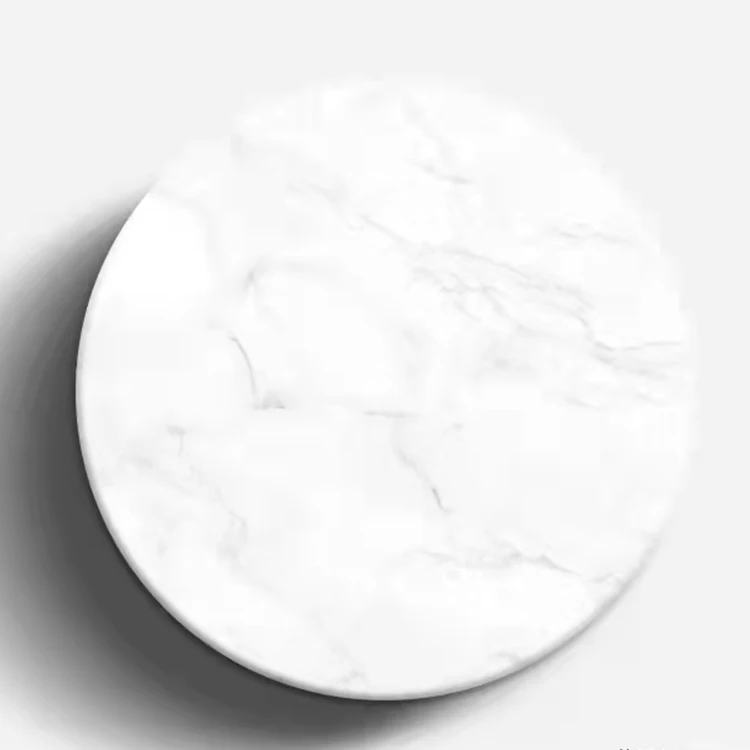 8 Absorbent Marble Style Ceramic Drink Coasters With Stand White 2022