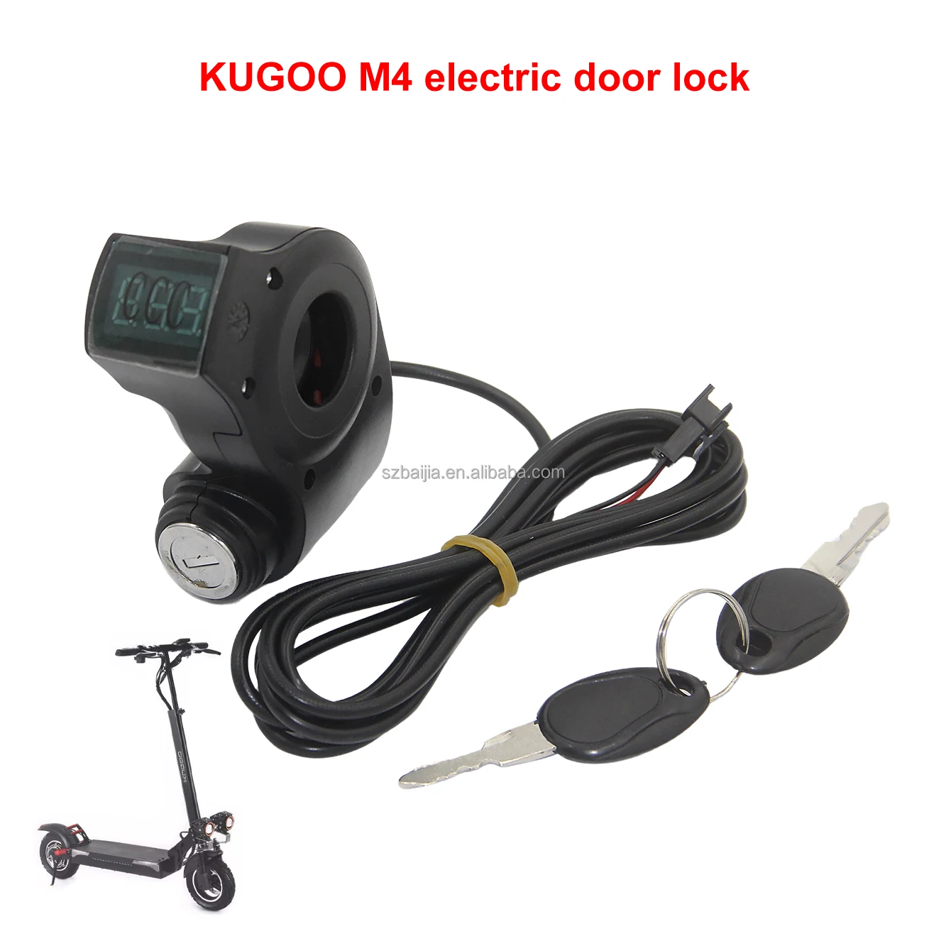 KUGOO M4 10-Inch Electric Scooter Parts Throttle Power Button Voltmeter Display with Key Ignition Switch for Kugoo M4 Scooters