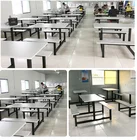 Restaurant And Chairs Customized Size School Canteen Coffee Restaurant Table And Chairs Set