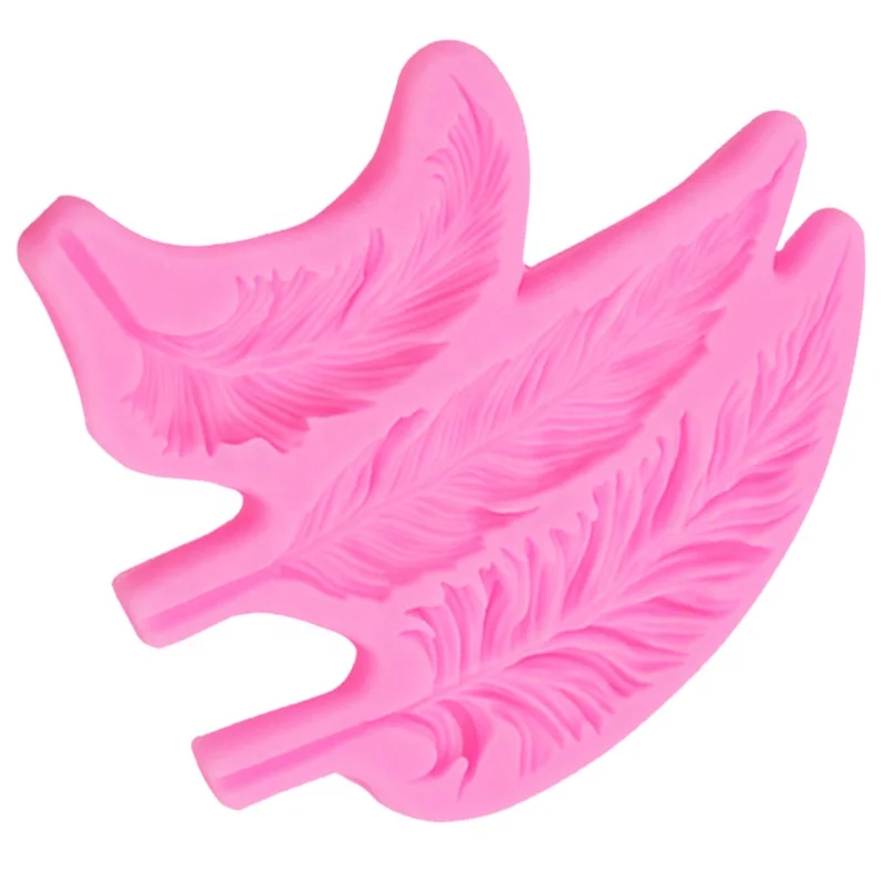 New Style Feather Silicone Fondant Mold DIY Handmade Baking Tools for Chocolate Candy Cake Decoration Polymer Clay and Crafting