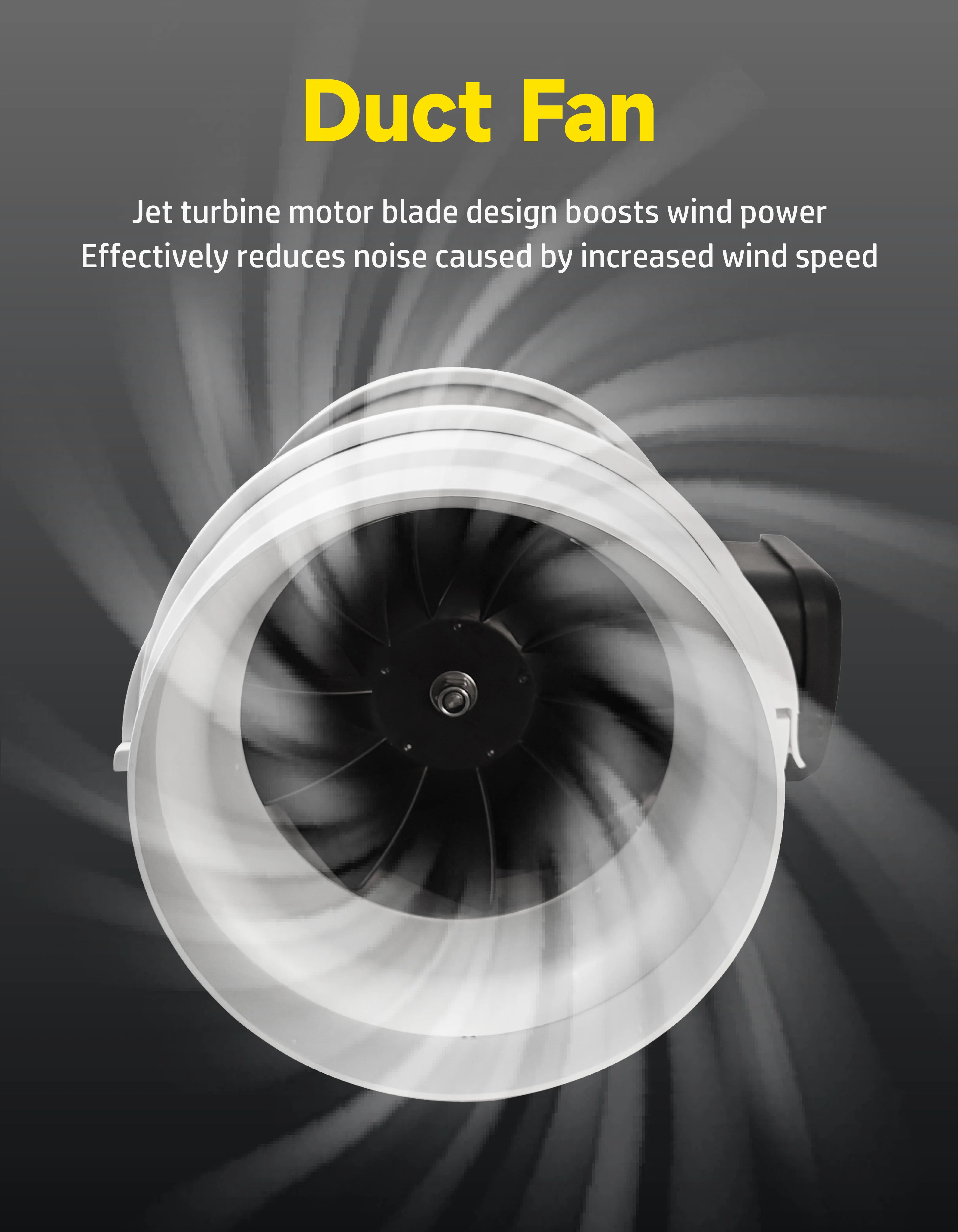 Inline Duct Exhaust Fan, Plastic, 220 V, Corded Electric - detail 4