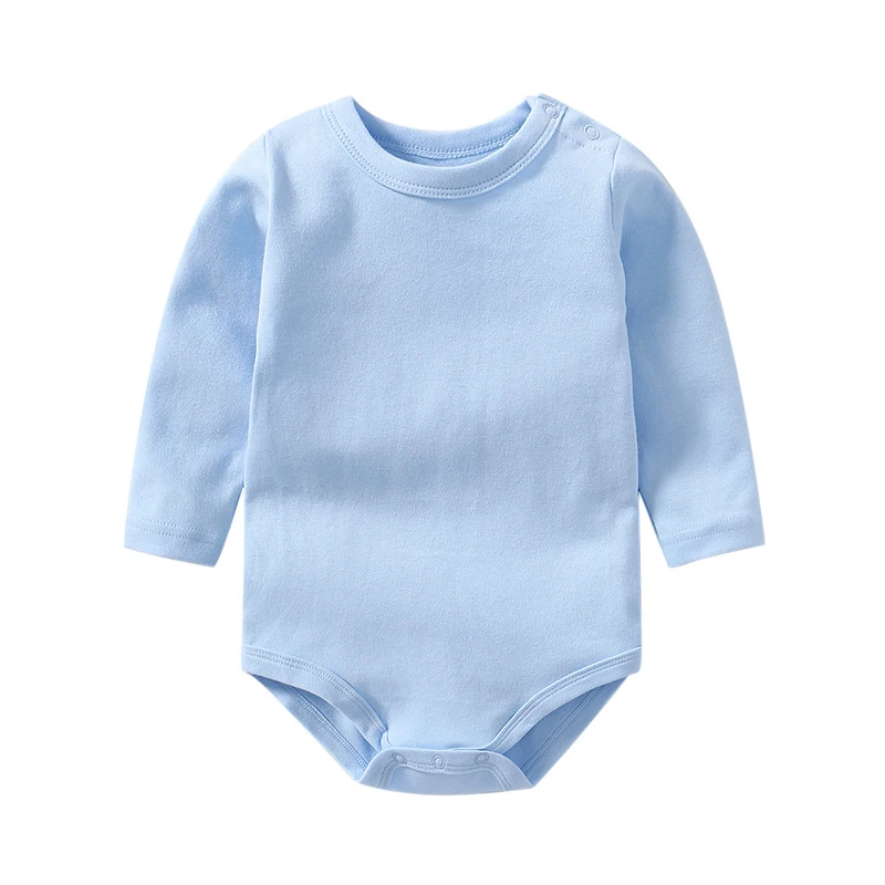 manufacturer hot sale wholesale long sleeve 100% cotton newborn baby clothes unisex baby romper body bodysuit for baby