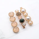 Clips Clip Wholesale Various Styles Diamond Round Hair Clips Side Clips Fashion Crystal Pearl Geometric Hair Clip Sets