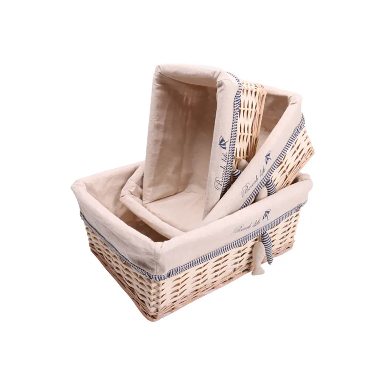 factory supply white wicker basket flower easter wicker basket