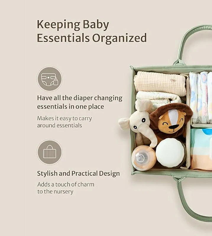 OEM & ODM Baby Diaper Organizer Customized High Quality Baby Diaper Caddy Nursery Bag Multifunction Diaper Storage Bag
