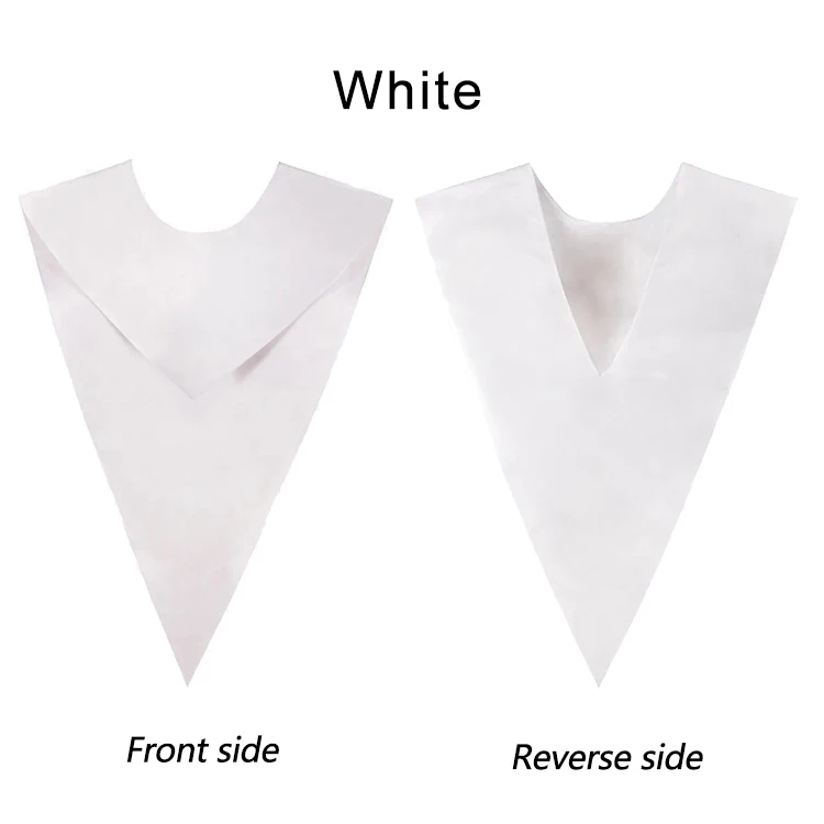 Finest Quality Plain Colors Lightweight V Church Stole Triangle Shape One Color V-neck Satin Choir Stole manufacture