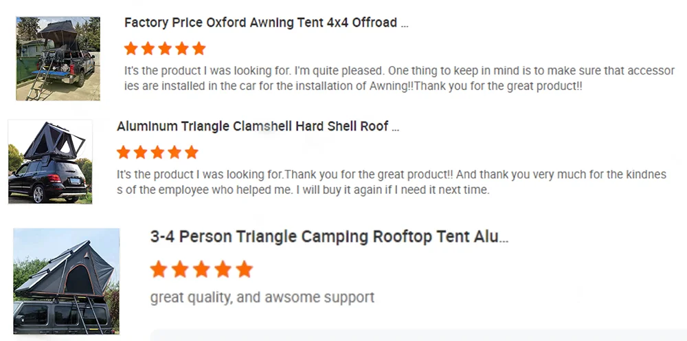 3-4 Person Hard Shell Roof Top Tent with 320G Oxford Cloth and 210x132x150cm Open Size for SUV Rooftop Camping