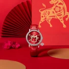 Watches Quartz Watch SAGA 53479 Lady Watches Diamond Cow Leather Red Quartz Hand Watch For Women