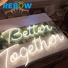 Rgbw Strip Light 12v Led Strip Light Rebow Drop Shipping LED Neon Sign Board Acrylic Custom 12V Rgbw Addressable LED Strip Neon Light For Wedding