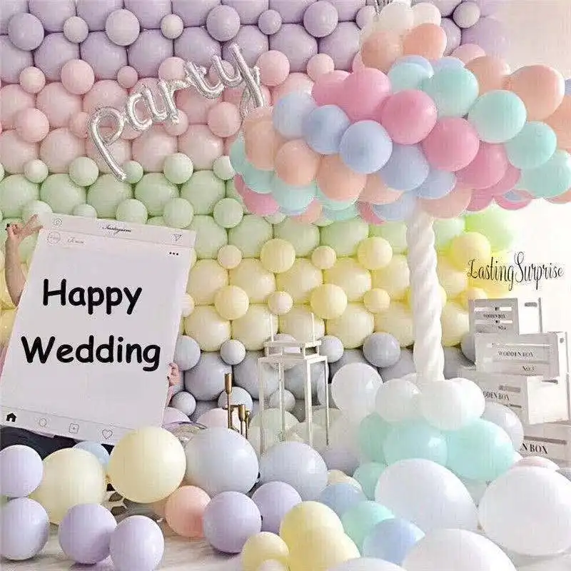 12 Inch Macaron latex balloon Holiday party happy birthday wedding decoration metallic balloon