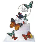 Butterfly Mixed Colour Party Cupcake Decorations Cake Topper Butterfly For Birthday Wedding Party