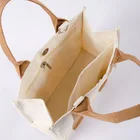 Canvas Canvas Factory Hot Sale 16oz Reusable Cotton Bag Adjustment Handle Canvas Tote Bag With Inside Pocket