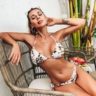 Triangle 2021 New Design Tie Dye Triangle Stripe Bikini No Coverage Sexy Bikini