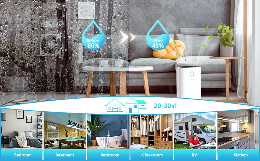 Luko Ol20-d025c Portable Dehumidifier, 20L, 220, Electric - detail 10