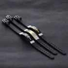Bracelet Silicone Bracelet Fashion Simple Titanium Steel Silicone Leather Wristband Belt Buckle Bracelet Wristband