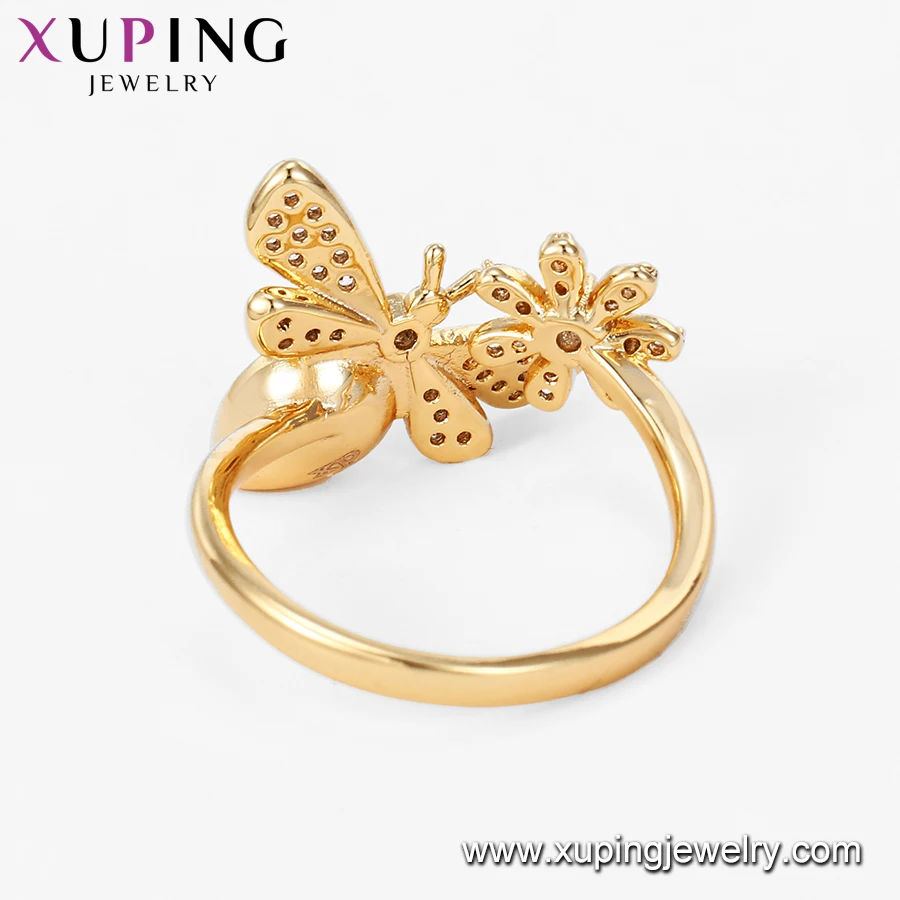 16589 xuping fashion butterfly with Crystals , wholesale elegant allah style rings