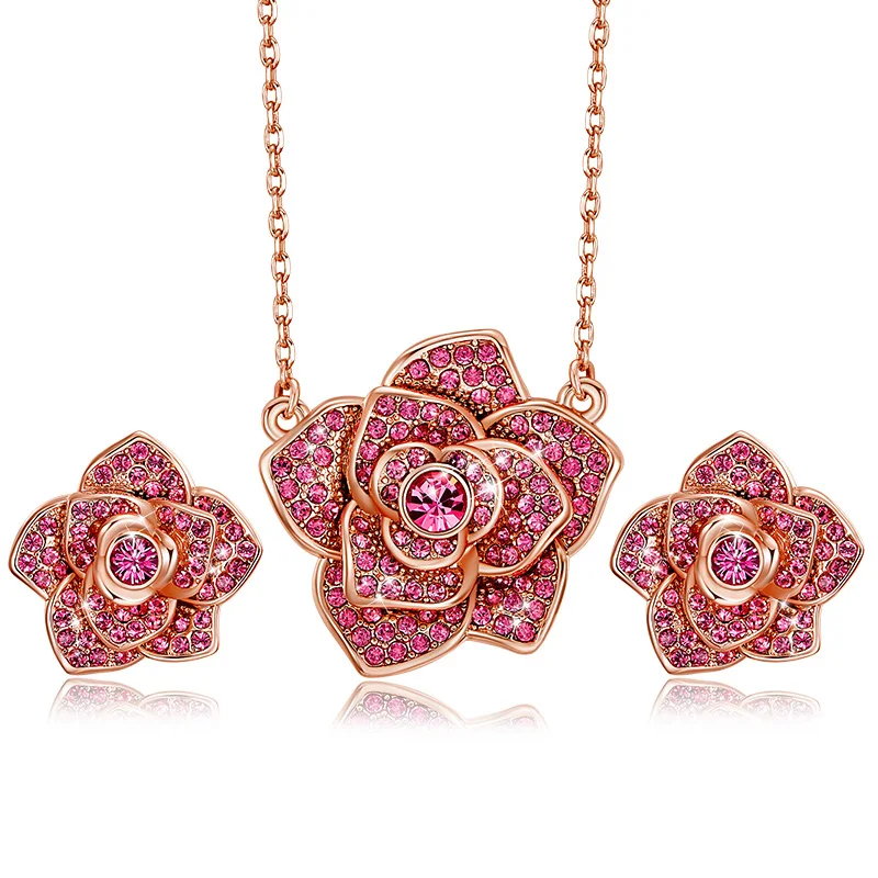 Flower Jewelry Set Necklace Design Wholesale Jewelry