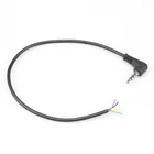 Stereo Audio Stereo 90 Degree 3.5mm Stereo Jack To Open Audio Extension Cable