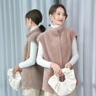 Vest 2020 Autumn And Winter New Casual Fashion 100% Wool Solid Color Ladies Fur Vest