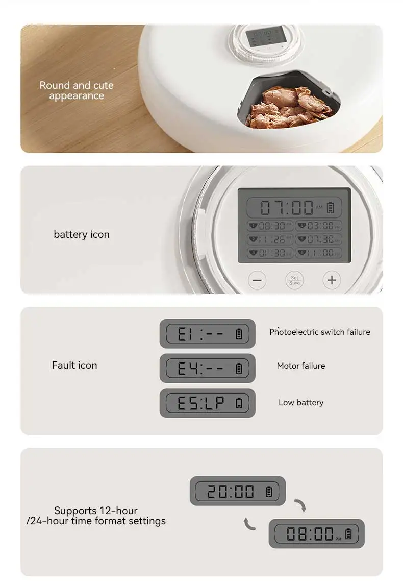 Hot Sale 6 Meal Pet Smart Feeder 24H Timing Cold Fresh Food Dispenser for Dogs and Cats Automatic Pet Feeding Supplies manufacture