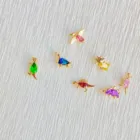 Earring Earrings Animal Small Dinosaur Screw Piercing Ear Bone Nail Zirconium 18k Gold Earring For Women Girl