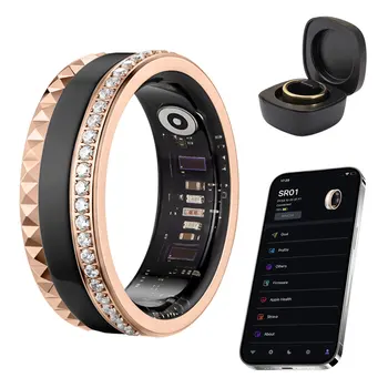 2026  Fashion Jewelry Smart Ring Customized Health Stress Sports Fitness SleepTracker  App Control Good Quality Small Order OEM
