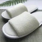 Slipper Wholesale Disposable Comfortable EVA Sole Person Hotel Slipper With Logo