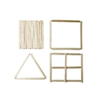 Wooden Ice Cream Wooden Sticks For Decoration And Ice Cream Tools For Kids Craft