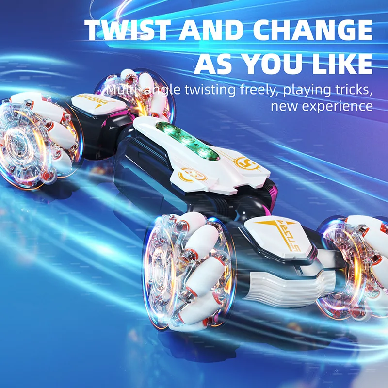 Mini 4WD Rc Drift Twist Car Gesture Control High Speed Racing Cars Radio Remote Transparent Wheels Pocket Twist Stunt Car