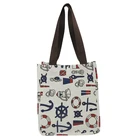 Personalised Bags Tote Bag Custom Cartoon Design Personalised Shopping Bags Wide Bottom Jute Tote Bag For Women