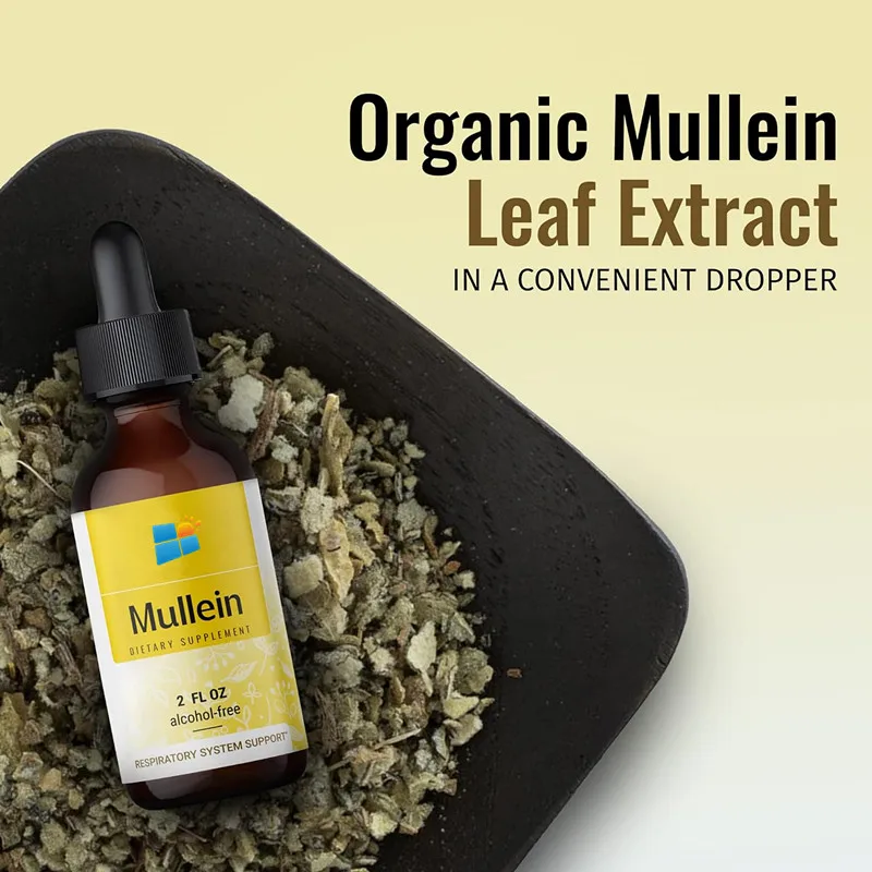 Oem/odm/obm Vegan Mullein Leaf Tincture Lung Cleanse Mullein Leaf ...