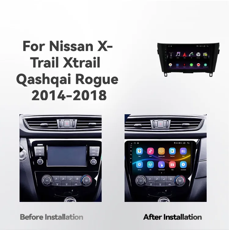 Touch Screen Android Car Radio DVD Player Stereo Multimedia Audio System+Before installation and after installation