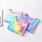 T-shirt OEM Service 100% Cotton Custom Design Cotton Tie Dye T-shirt Woman Men