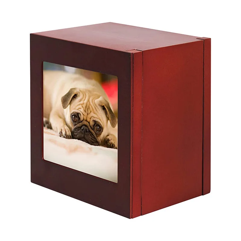 Commemorative Pet Urn Wooden Pull-out Type Photo Capable Pet Cremation  Funeral Wooden Box Pet Relic Coffin - Buy Wooden Casket,Pet Coffin,Ash Urn  Product on 