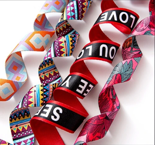 Colorful National Wind Double-sided Polyester Webbing Strap Ethnic Style Sublimation Printing Webbing for Bag Shoulder Strap