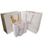 Gift Bag Wholesale Custom Printed Luxury Gift Paper Shopping Packaging Paper Bag With Ribbon Handles