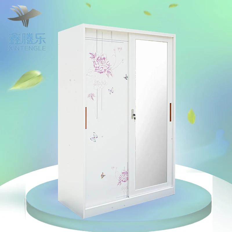 lemari pakaian steel bedroom wardrobe design factory directly steel bedroom print wardrobe